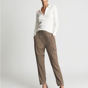 NWT Reiss wool taupe Kyla combat pant size 6Reg US